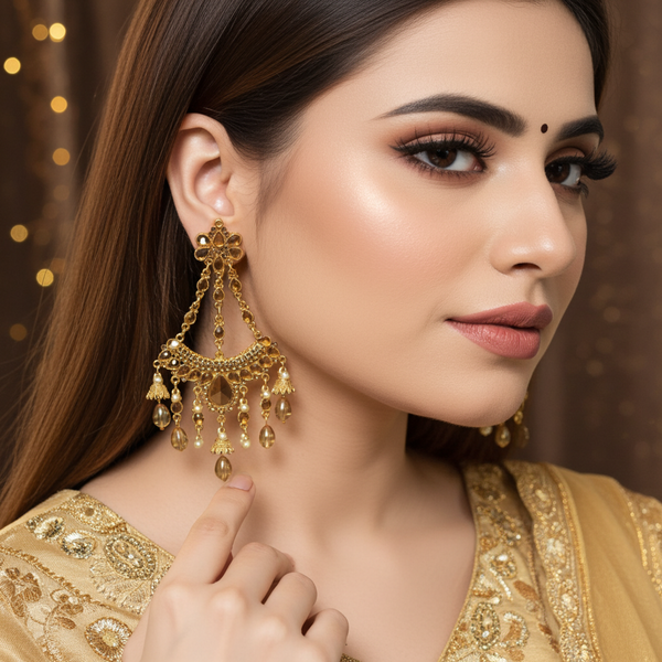 Palki Drops Earrings Gold