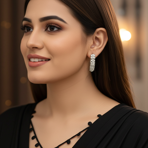 Silver Beam Earrings