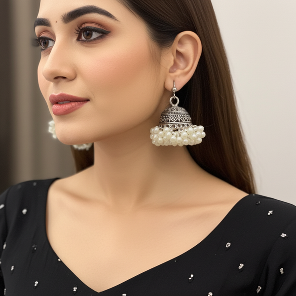 Ethnic Pearl Jhumka Earring