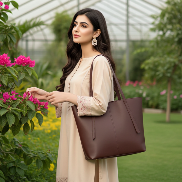 Nova Tote Chocolate Brown 3 Piece