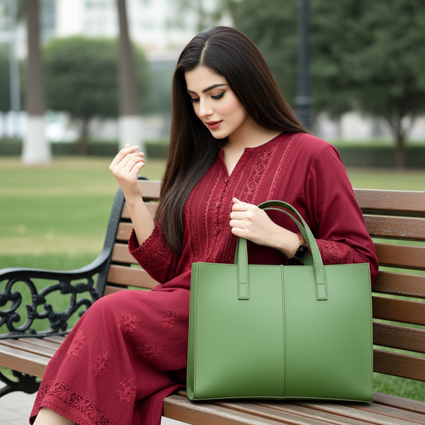 Venus Tote Bag Olive Green